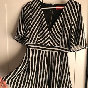 Akira striped romper